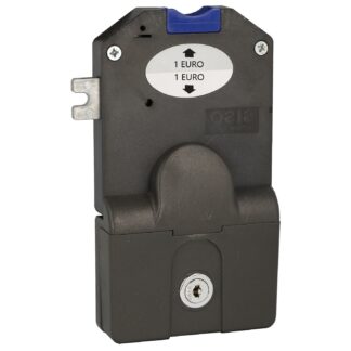 Serrure de paiement avec porte-monnaie pour pièce de 1 euro, 14.60.250-0, de SISO, version : gaucher. Image du produit
