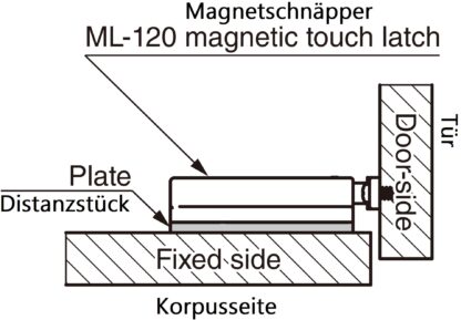 Plaque d’espacement 4 pièces, en polyacétal, surface : marron, 70 mm (2-3/4"), ML-120-DP4-BR. Plaque de compensation pour loquets magnétiques ML-120BR, ML-120W et ML-120BL de Sugatsune, par Sugatsune / LAMP® (Japon) – Image 3
