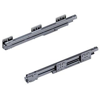 DWD-XP Rails de corps à extension complète (rails de guidage pour tiroir), avec amortisseur à fermeture amortie, longueur nominale : 500 mm, capacité de charge : 60 kg. DWD Dynamic XP du fabricant GRASS / Autriche