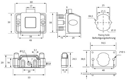 Bouton-pression de haute qualité avec fermeture en douceur et fonction de poignée, en zamak, surface : aspect acier inoxydable, finition : carrée, 14.03.067-0. Bouton-pression solide pour caravane, yacht, avion privé et bien plus encore, de SISO Denmark – Image 7