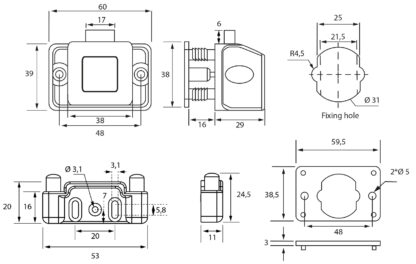 Bouton-pression de haute qualité avec fermeture en douceur et fonction de poignée, en zamak, surface : nickelée, version : carrée, 14.03.065-0. Bouton-pression solide pour caravane, yacht, avion privé et bien plus encore, de SISO Denmark – Image 5