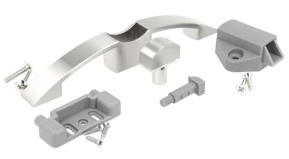 Poignée à bouton-poussoir de haute qualité, en zamak, surface : aspect acier inoxydable, 14.03.072-0. Fermeture à poignée solide avec serrure autobloquante et fermeture amortie pour yacht, caravane, jet privé et bien plus encore, par SISO Denmark – Image 10