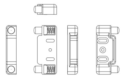 Poignée à bouton-poussoir de haute qualité, en zamak, surface : aspect acier inoxydable, 14.03.072-0. Fermeture à poignée solide avec serrure autobloquante et fermeture amortie pour yacht, caravane, jet privé et bien plus encore, par SISO Denmark – Image 3