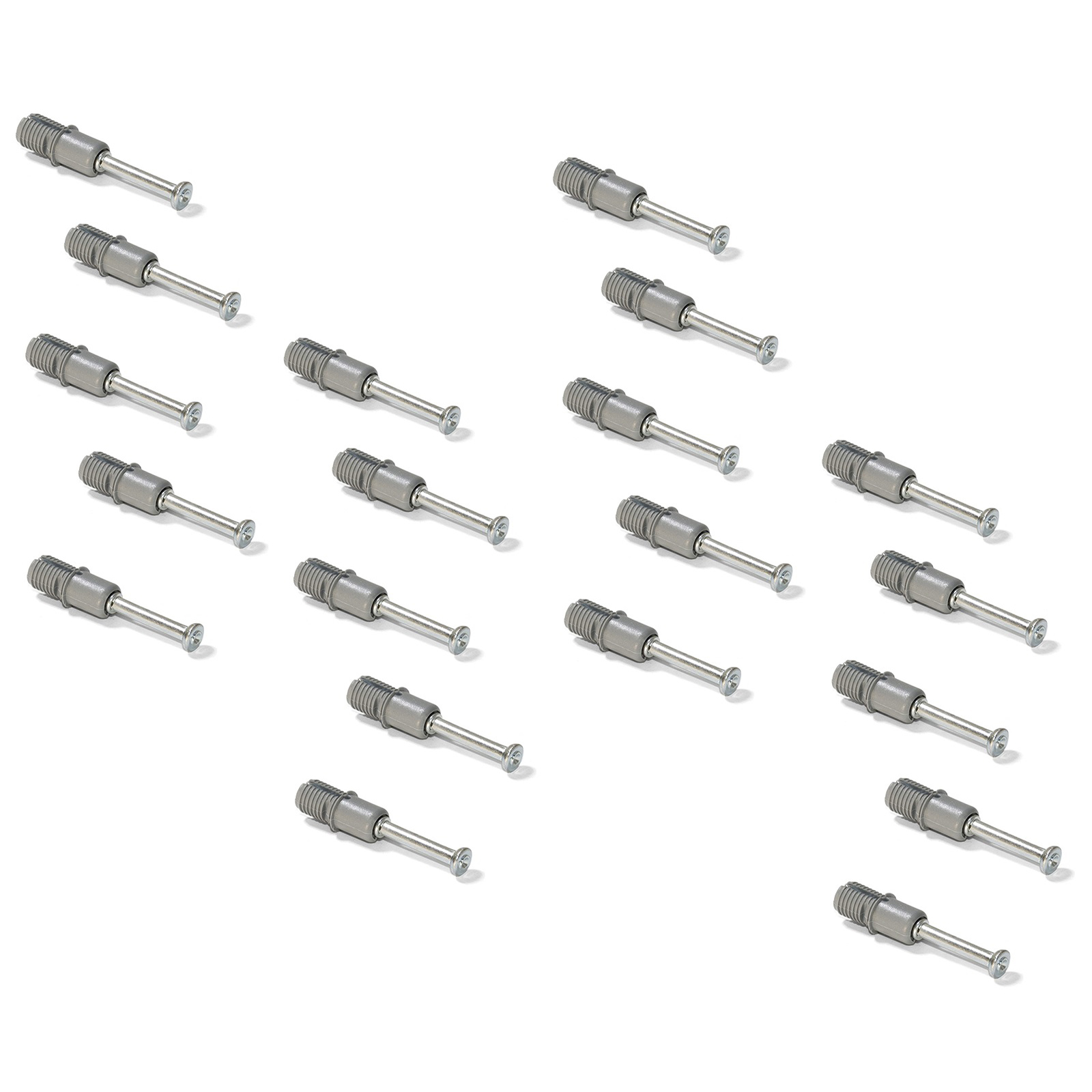 20 boulons d’expansion, en acier et en plastique, surface : galvanisé, 31,6 mm (1-1/4"), 5912905. Ancrage de raccordement étalable pour connecteurs excentriques, étagères, pièces d’armoire et bien plus encore, par EMUCA