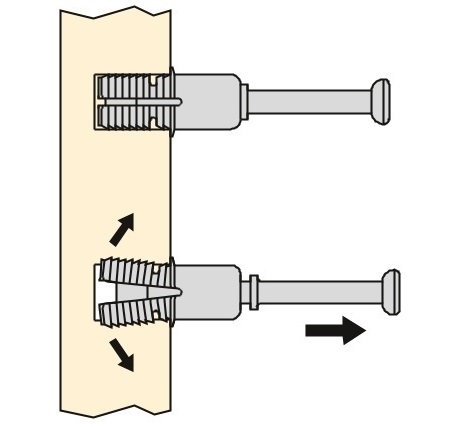 20 boulons d’expansion, en acier et en plastique, surface : galvanisé, 31,6 mm (1-1/4"), 5912905. Ancrage de raccordement étalable pour connecteurs excentriques, étagères, pièces d’armoire et bien plus encore, par EMUCA – Image 5