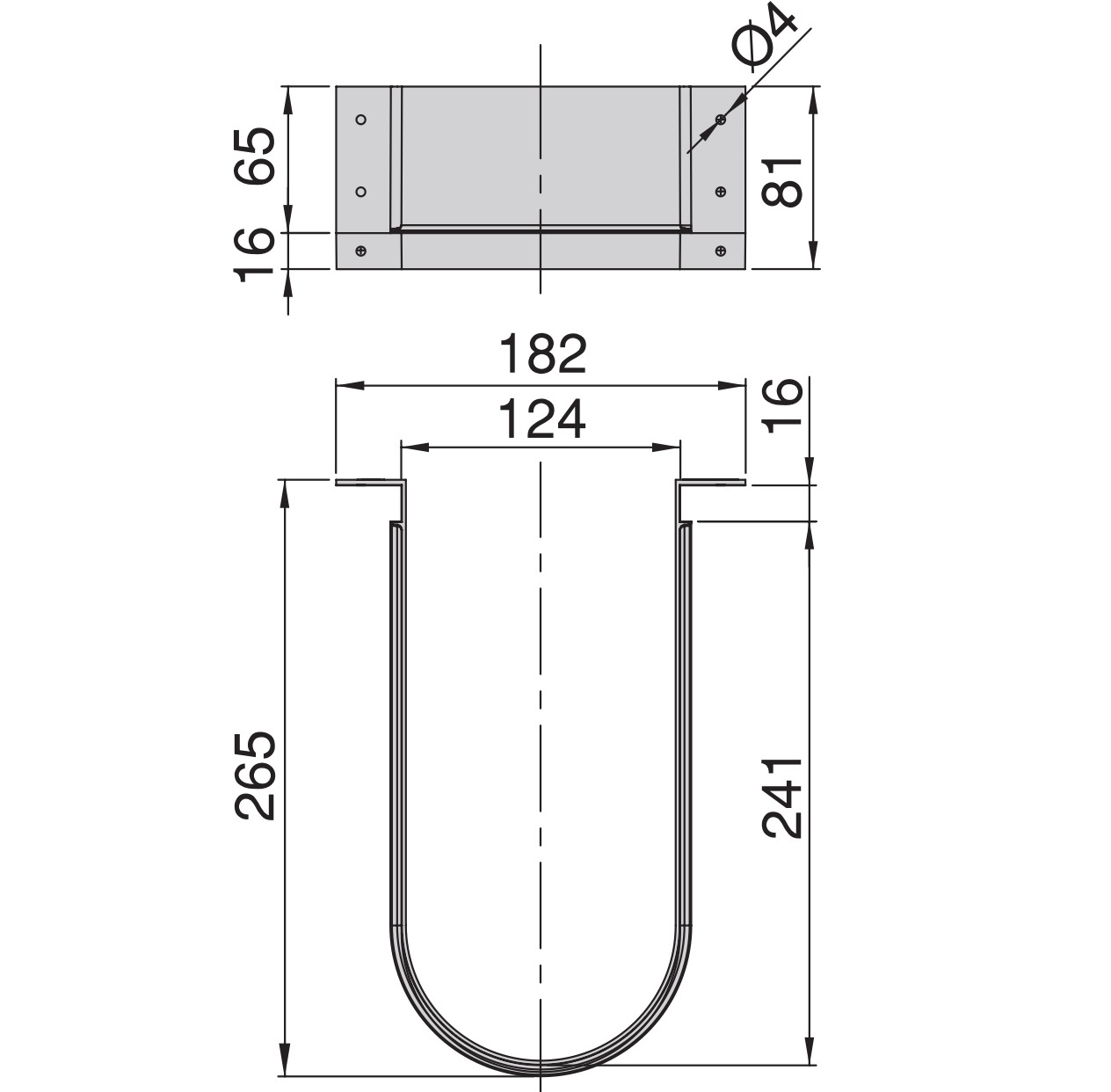Découpe de siphon incurvée, en plastique, surface : gris, protection de siphon 3044421. pour meuble sous-vasque, armoire de cuisine, armoire de salle de bain, siphon, drain et bien plus encore, par EMUCA – Image 2