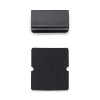 Gegenplatte für Glasstärke 5 mm (13/64″), mit Grifffunktion K-150B, 40 mm (1-37/64″) von Sugatsune, schwarz. Produktbild
