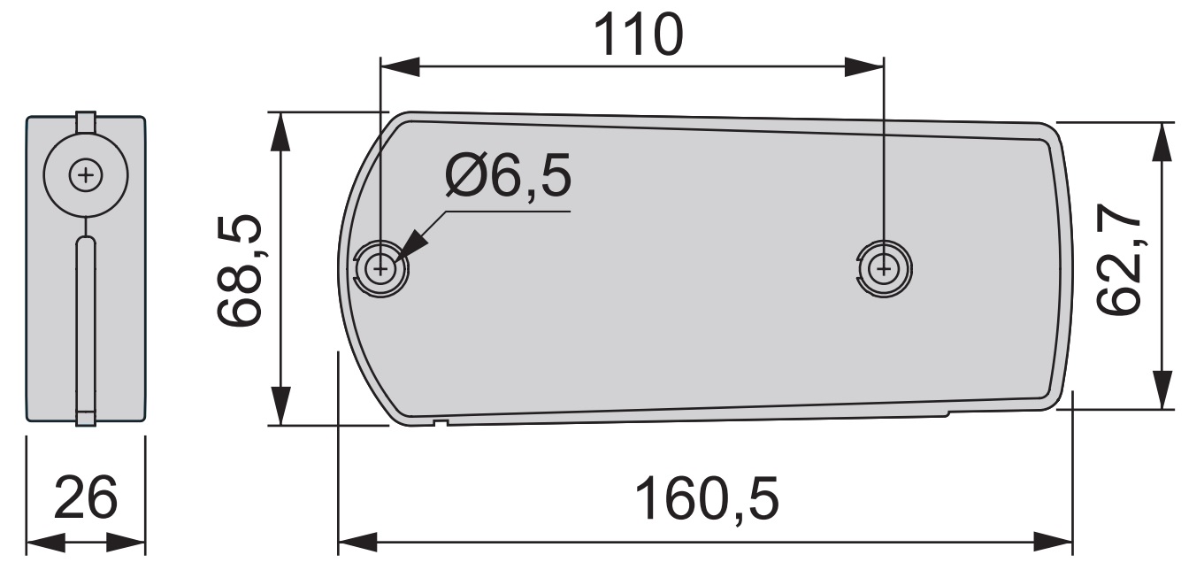Fixation de rabat de haute qualité avec tir de câble, capacité de charge : 6 kg (13 lbs), surface : grise, 1010421. Support robuste pour rabat de corde pour rabats de meubles, rabats d’armoire, rabats de secrétaire, rabats de guidon et bien plus encore, par EMUCA – Image 2