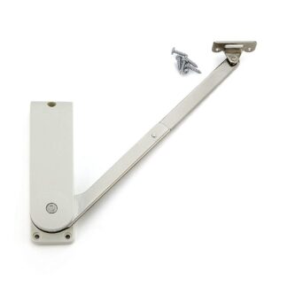 Porte-rabats de haute qualité, surface : blanche, version : droite, HDS-30HR-WT. Soutien robuste pour rabats pliants, meubles de cuisine et bien plus encore, par Sugatsune / LAMP® (Japon)