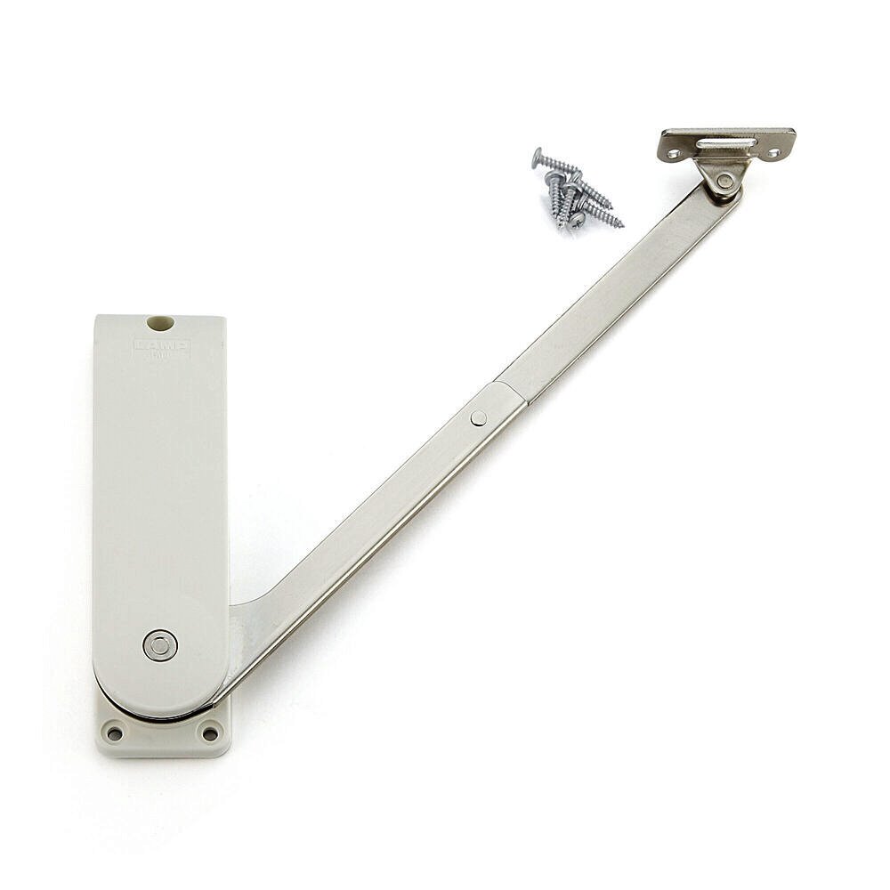 Porte-rabat de haute qualité, surface : blanche, version : droite, HDS-30MR-WT. Soutien robuste pour rabats pliants, meubles de cuisine et bien plus encore, par Sugatsune / LAMP® (Japon)