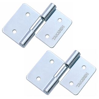 Charnière porte-pousse compacte en 2 pièces, en acier, capacité de charge : 2 kg (5 lbs), 35 mm (1-3/8"), version : droite, B-56-R. Charnière robuste à pousser pour petites portes, trappes de maintenance, boîtiers électroniques et bien plus encore, par TAKIGEN (Japon)