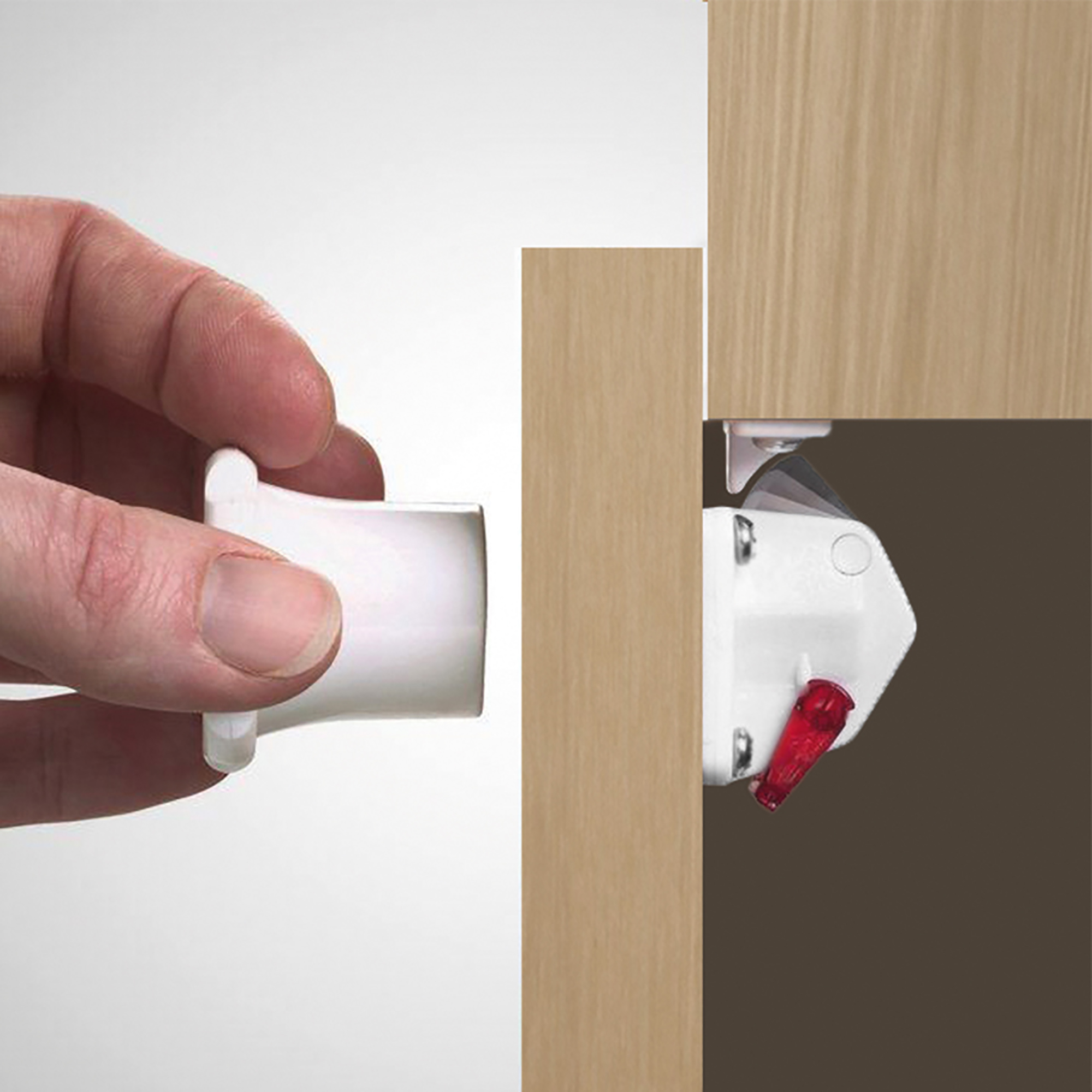 Serrure de porte d'armoire magnétique avec aimant pour serrure d'armoire  plus proche, serrure magnétique d'armoire pour placard de cuisine fermeture  de porte serrure de porte magnétique