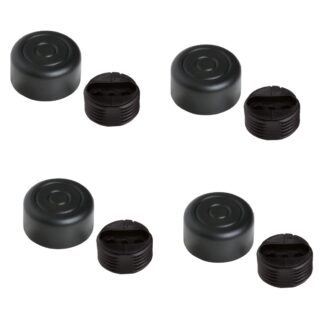 Réglage robuste de meubles 4 pièces, B571-25-BK, diamètre : ⌀25 mm, de Kojima, capacité de charge : 600 kg (1323 lbs), noir, version : standard. Image du produit