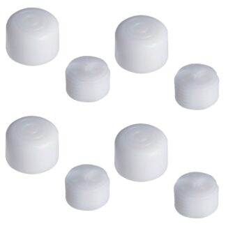 4 pièces de réglage robuste pour meubles, capacité de charge : 400 kg (882 lbs), surface : blanche, ⌀19 mm (3/4"), version : standard, B571-19-WH. Pied réglable pour pieds de table, pieds de meubles, pieds d’armoire et bien plus encore, par Kojima (Japon)