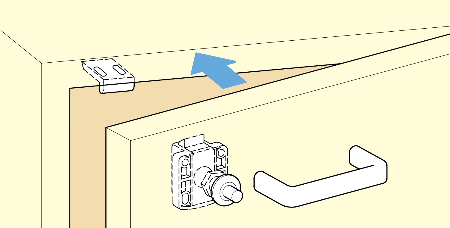 Fermeture à bouton-poussoir pour portes de meubles épaisses de 22 à 25 mm, surface : marron, SL-B251-BR. Poussoir pour la conversion de camping-car, l’intérieur d’un yacht, le mobilier de caravane et bien plus encore, par Sugatsune / LAMP® (Japon) – Image 6