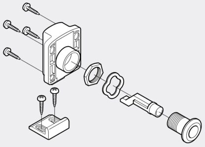 Fermeture à bouton-poussoir pour une épaisseur de porte de 18 à 21 mm, surface : marron, SL-B211-BR. Poussoir pour la conversion de camping-car, l’intérieur d’un yacht, le mobilier de caravane et bien plus encore, par Sugatsune / LAMP® (Japon) – Image 4