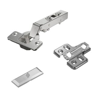 Charnière de pot en acier inoxydable, support : entièrement supporté (présent), en acier inoxydable, conception : plaque de montage avec une distance de 0 mm, 9289590. Charnière de meuble en acier inoxydable résistante à la corrosion pour mobilier d’extérieur et bien plus encore, de Hettich