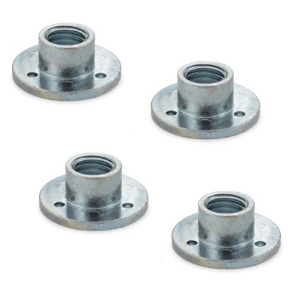 4 plaques supérieures rondes avec filetage M14, plaque de montage, en alliage de zinc massif, 35 mm (1,4 »), AD-559M14. Plaque de montage, pour pieds de meubles, roulettes de meubles, pieds de machines, pieds d’armoires, pieds de canapé et bien plus encore, par Sugatsune / LAMP® (Japon)