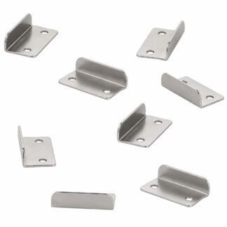 8 pièces de support de verrouillage de haute qualité, en acier, surface : nickelée, 30 mm (1-3/16"), 14.01.064-1. Plaque robuste pour serrure de meuble, serrure d’armoire, serrure vissée, porte d’armoire et bien plus encore, par SISO Danemark