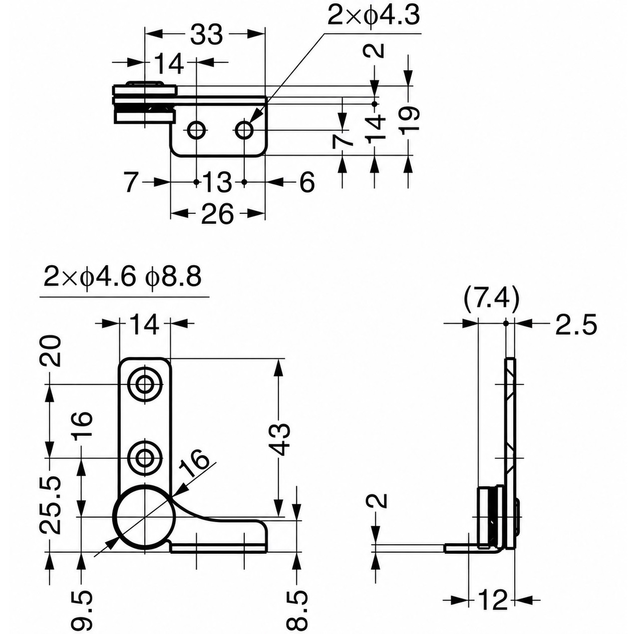 Ensemble de 2 charnières à friction (gauche + droite), couple : 4 N·m, HG-TB20. 2 charnières à friction de haute qualité pour couvercles d’appareils, rabats de meubles, boîtiers de moniteurs et bien plus encore, par Sugatsune / LAMP® (Japon) – Image 2