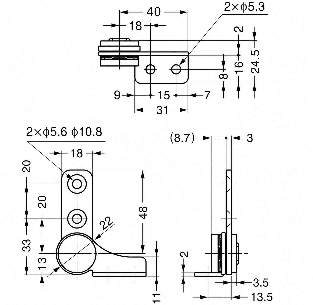 Ensemble de 2 charnières à friction (gauche + droite), couple : 9 N·m, HG-TB45. 2 charnières à friction de haute qualité pour couvercles d’appareils, rabats de meubles, boîtiers de moniteurs et bien plus encore, par Sugatsune / LAMP® (Japon) – Image 4