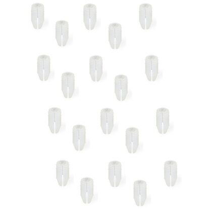 20 manchons d’entraînement robustes adaptés aux vis ⌀3 mm, en nylon (PA), 11 mm (7/16"), 9003620. Manchon d’extension pratique pour le raccordement de meubles, le montage de caissons, le montage sur étagères et bien plus encore, par EMUCA