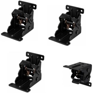 4 pièces : raccord robuste pour pieds de table pliants, B205-KTL-BK, de Kojima, noir. Image du produit