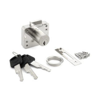 Serrure d’armoire, avec clé différente 2550-24-DN-B, par Sugatsune / LAMP (Japon)