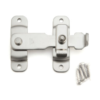 Loquet en barre en acier inoxydable SUS304 (V2A), avec ressort BLL-100, par Sugatsune / LAMP (Japon)