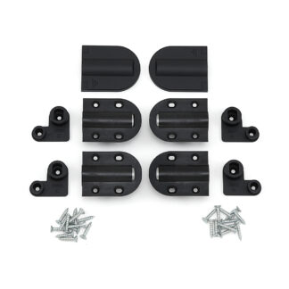 Charnière avec amortissage à fermeture douce, avec couvercle, HG-JHM20-80BL noir, par Sugatsune / LAMP (Japon)