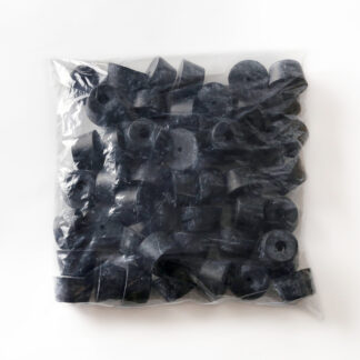 Pied réglable, surface : noir, caoutchouc, pack de 50 K-45-P50, par Sugatsune / LAMP (Japon)