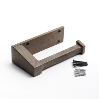 Porte-papier toilette en laiton de haute qualité, couleur de surface : bronze brun, moulage vieilli en série, PXB-AC07-111-BR, par Sugatsune / LAMP (Japon)