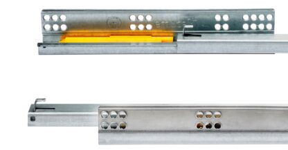 Glissières sous le plancher, capacité de charge : 25 kg (56 lb), 350 mm (13-25/32"), Conception : extension partielle avec ouverture par pression, 3123205. Coulissants sous le plancher de haute qualité pour tiroirs en bois, étagères en bois et bien plus encore, d’EMUCA – Image 5