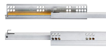 Glissières sous le plancher, capacité de charge : 25 kg (56 lb), 300 mm (11-13/16"), Conception : coulissante partielle avec fermeture amortie, 3019105. Coulissants sous le plancher de haute qualité pour tiroirs en bois, tiroirs en bois, étagères en bois et bien plus encore, d’EMUCA – Image 5