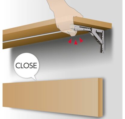 Bielle pratique, version : pour trois supports repliables, EB-907561 et EB-907572. Levier de connexion à une main pour Robust Soft de ROCA et console rabattable EB-DA, par Sugatsune / LAMP® (Japon) – Image 5