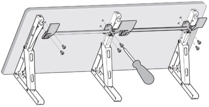 Bielle pratique, version : pour trois supports repliables, EB-907561 et EB-907572. Levier de connexion à une main pour Robust Soft de ROCA et console rabattable EB-DA, par Sugatsune / LAMP® (Japon) – Image 3